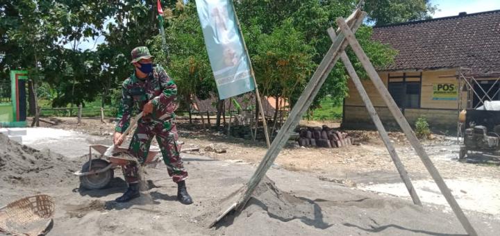 Ayak Pasir, Satgas TMMD Bojonegoro Finishing Pembangunan SDN Ngrancang IV
